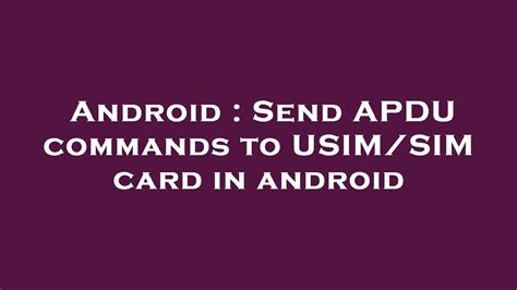 how to send apdu commands to a java smart card|difference between apdu and tpdu.